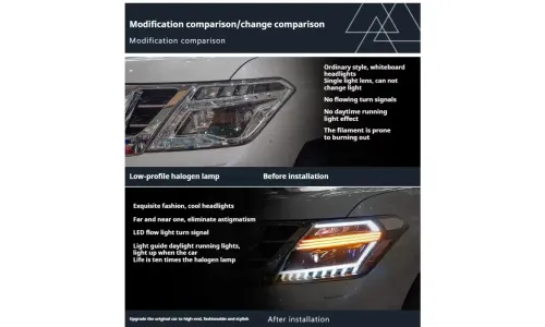 Фары передние LED с ходовыми огнями для Nissan Patrol Y62 (2012-2019), комплект, FT Carlight — фото 6