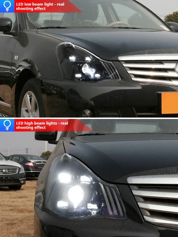 Фары передние LED с ходовыми огнями для Nissan Sylphy/Sentra (2006-2019), комплект, комплект, FT Carlight Carlight — фото 5