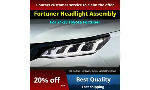 Фары передние LED с ходовыми огнями для Toyota Fortuner (2021-2025), комплект, комплект, FT Carlight Carlight — фото 2