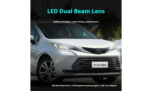 Фары передние LED с ходовыми огнями для Toyota Sienna Granvia (2021-2025), комплект, комплект, FT Carlight Carlight — фото 4