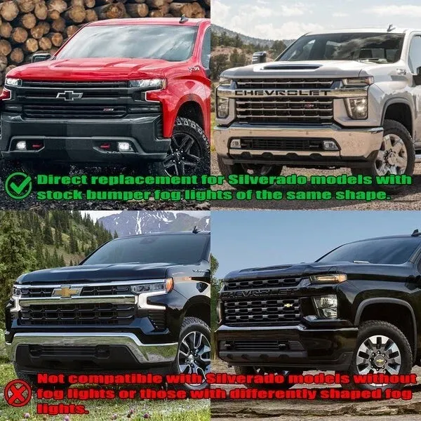 Противотуманные фары светодиодные двухцветные для Silverado 1500 2019–2023 (см. детали), AlphaRex — фото 2