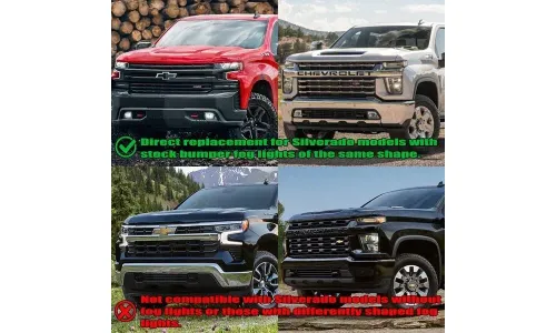 Противотуманные фары светодиодные двухцветные для Silverado 1500 2019–2023 (см. детали), AlphaRex — фото 2