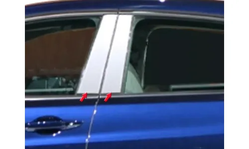 Накладки стоек дверей из нержавеющей стали 4 шт отделка окон QAA для Acura TLX 2015-2020 — фото 1