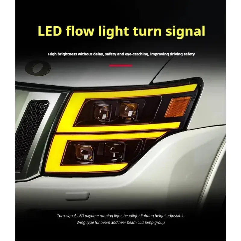 Фары передние LED с ходовыми огнями для Mitsubishi Pajero V93/V97 (2009-2021), комплект, комплект, FT Carlight Carlight — фото 4