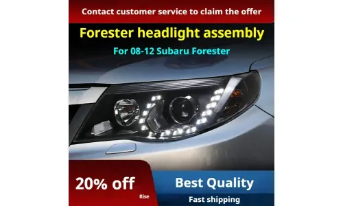Фары передние LED с ходовыми огнями для Subaru Forester (2008-2012), комплект, FT Carlight — фото 2