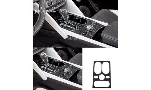Carbon Fiber Fit For Bentley Bentayga 2017-2023 Center Gear Shift Panel Trim — фото 1