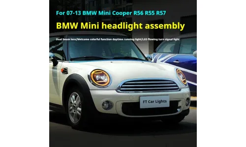 Фары передние LED с ходовыми огнями для Mini Cooper R56/R55/R57 (2007-2013), комплект, комплект, FT Carlight Carlight — фото 5
