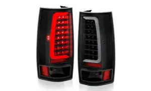 GMC Yukon XL 2500 2007-2013 задние фонари LED, цвет черный w/прозрачный Lens, коплект, ANZO USA — фото 1
