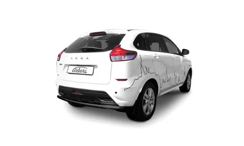 Защита заднего бампера d57 Arbori черн. для LADA Xray 2015-нв / Лада Иксрей — фото 1