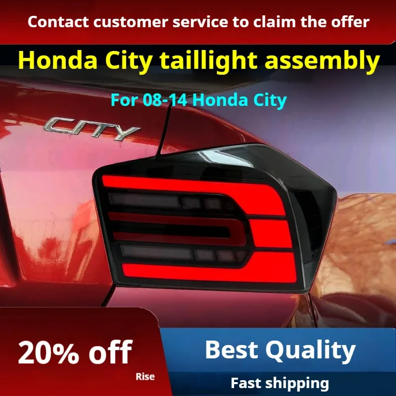Задние LED-фонари динамический поворотник для Honda City (2008-2014), комплект, комплект, FT Carlight Carlight — фото 2