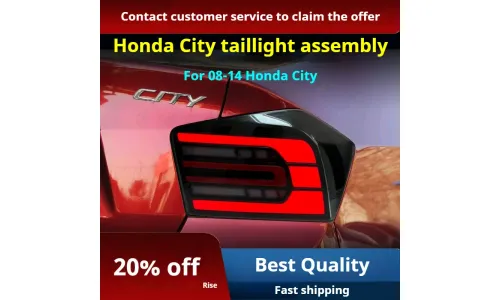 Задние LED-фонари динамический поворотник для Honda City (2008-2014), комплект, комплект, FT Carlight Carlight — фото 2