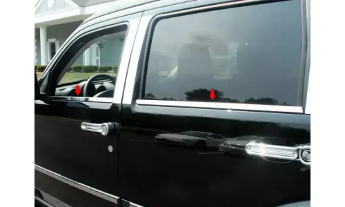 Накладки на молдинги окон из нержавеющей стали 4 шт. для Dodge Nitro 2007-2011 | WS47940 — фото 1