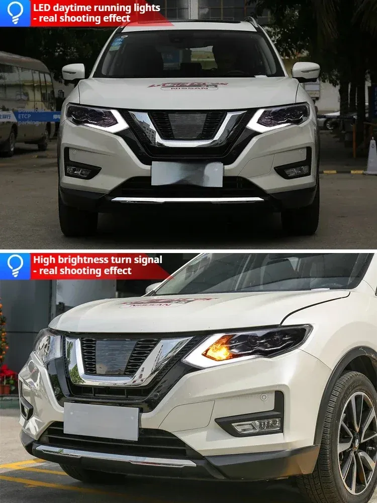 Фары передние LED с ходовыми огнями для Nissan X-Trail (2017-2021), комплект, комплект, FT Carlight Carlight — фото 7