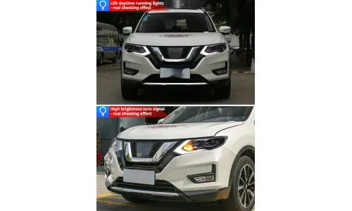 Фары передние LED с ходовыми огнями для Nissan X-Trail (2017-2021), комплект, комплект, FT Carlight Carlight — фото 7