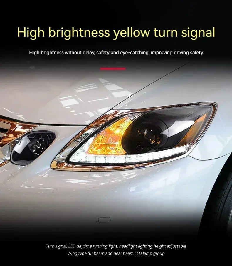 Фары передние LED с ходовыми огнями для Lexus GS (2004-2012), комплект, комплект, FT Carlight Carlight — фото 4