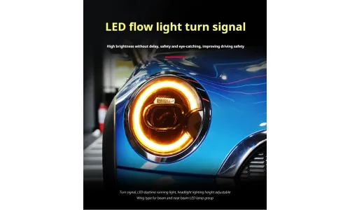 Фары передние LED с ходовыми огнями для Mini Cooper R56/R57/R58/R59 (2007-2013), комплект, комплект, FT Carlight Carlight — фото 4