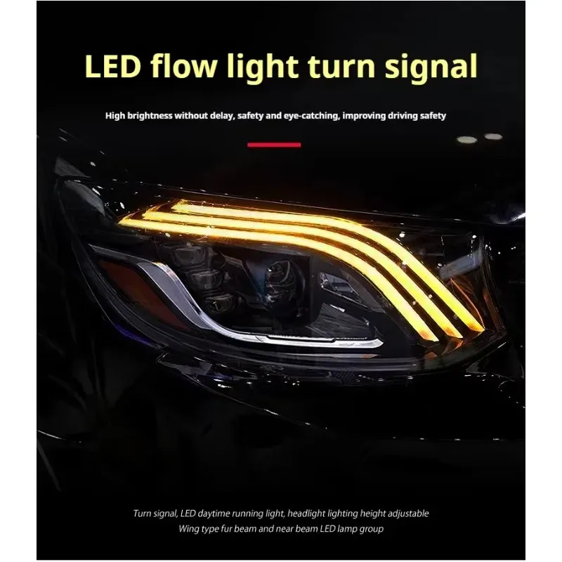 Фары передние LED с ходовыми огнями для Mercedes Sprinter (2018-2023), комплект, комплект, FT Carlight Carlight — фото 3