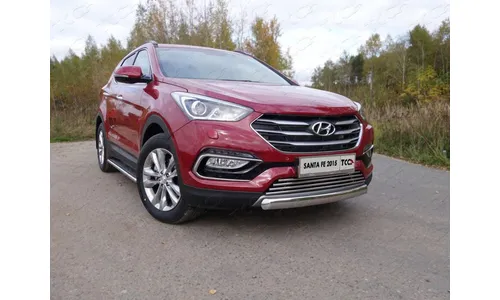 Защита передняя нижняя (овальная короткая) 75х42 мм HYUNSF4WD15-04 — фото 1