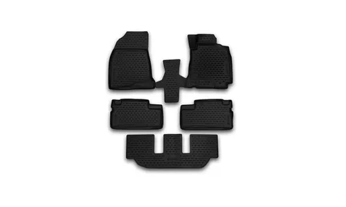 Коврики 3D в салон TOYOTA Wish, 2003-2009, передний привод, правый руль, 5 шт. (полиуретан) / Тойота Виш — фото 1