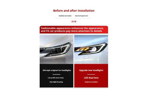 Фары передние LED с ходовыми огнями для Toyota Mark X (2013-2017), комплект, комплект, FT Carlight Carlight — фото 6