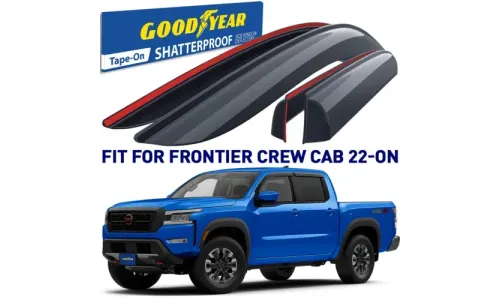 Дефлекторы боковых окон 22-24 Nissan Frontier Crew Cab, накладные, GoodYear — фото 1