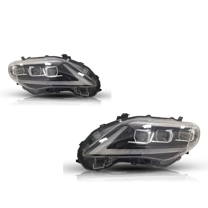 Фары передние LED с ходовыми огнями для Toyota Corolla (2011-2013), комплект, комплект, FT Carlight Carlight — фото 6
