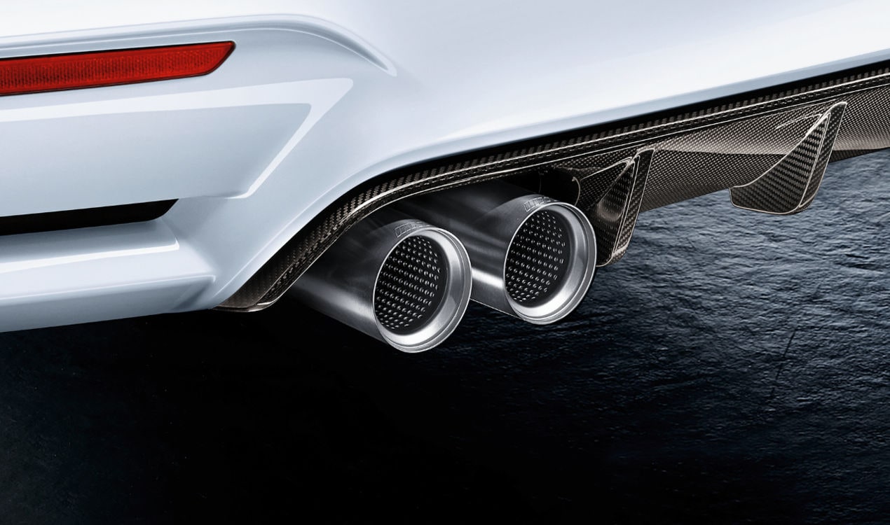 Насадка выхлопной трубы M Performance титановая для BMW M3 F80 и M4 F82/F83, оригинал — фото 1