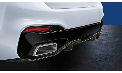 Комплект карбоновых насадок выхлопных труб M Performance в стиле V8 для BMW 5-серии G30/G31, оригинал — фото 1