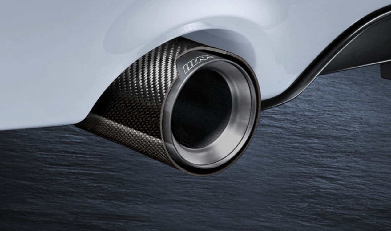 Насадка выхлопной трубы M Performance карбоновая 80 мм для BMW F22/F23/F30/F31/F34/F32/F33/F36/F10/F11/F06/F12/F13, оригинал — фото 1