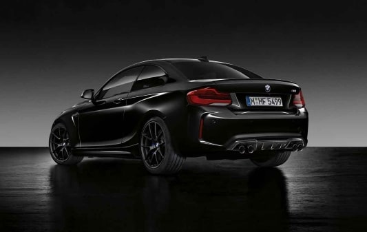 Насадка выхлопной трубы чёрный хром для BMW M2 F87, 1 штука, оригинал — фото 1
