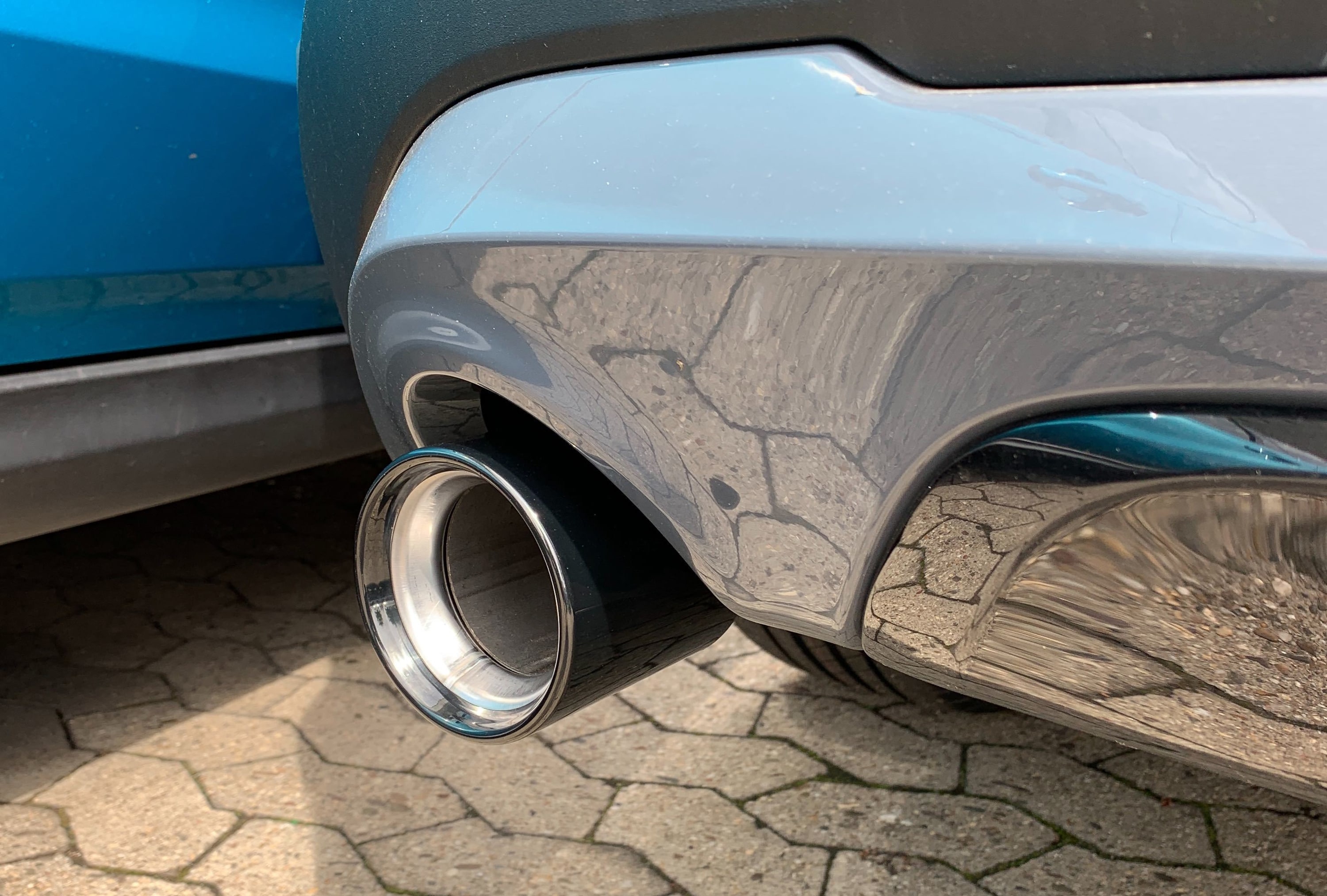 Насадка выхлопной трубы 90 мм, Black Chrome, для BMW 1-й серии F40 и X1 F48, оригинал — фото 1