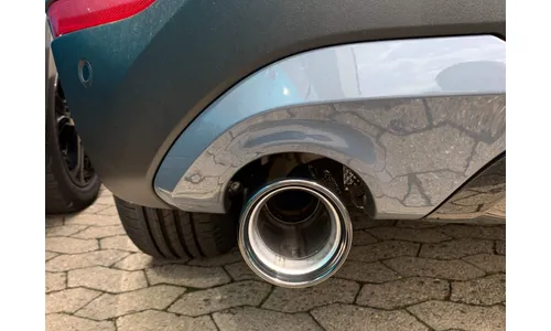 Насадка выхлопной трубы 90 мм, Black Chrome, для BMW 1-й серии F40 и X1 F48, оригинал — фото 2