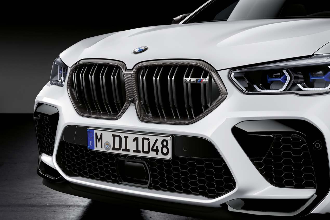 Карбоновые решетки радиатора BMW F96 оригинал — фото 1