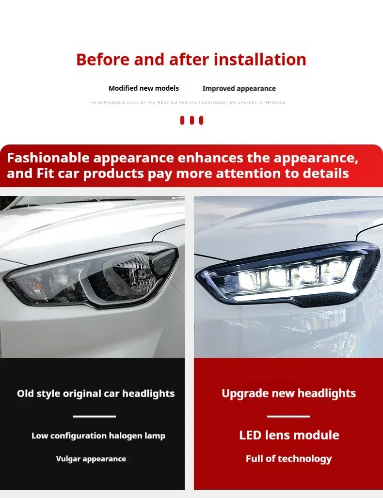 Фары передние LED с ходовыми огнями для Hyundai IX35 (2018-2020), комплект, комплект, FT Carlight Carlight — фото 7