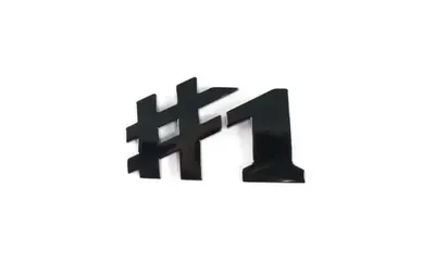 Шильдик #1 smart #1 на крышку багажника, черный — фото 1