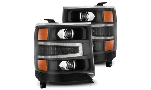 Фары проекторные светодиодные Luxx для Silverado 1500 LT/LS/WT 2016–2018, AlphaRex — фото 1