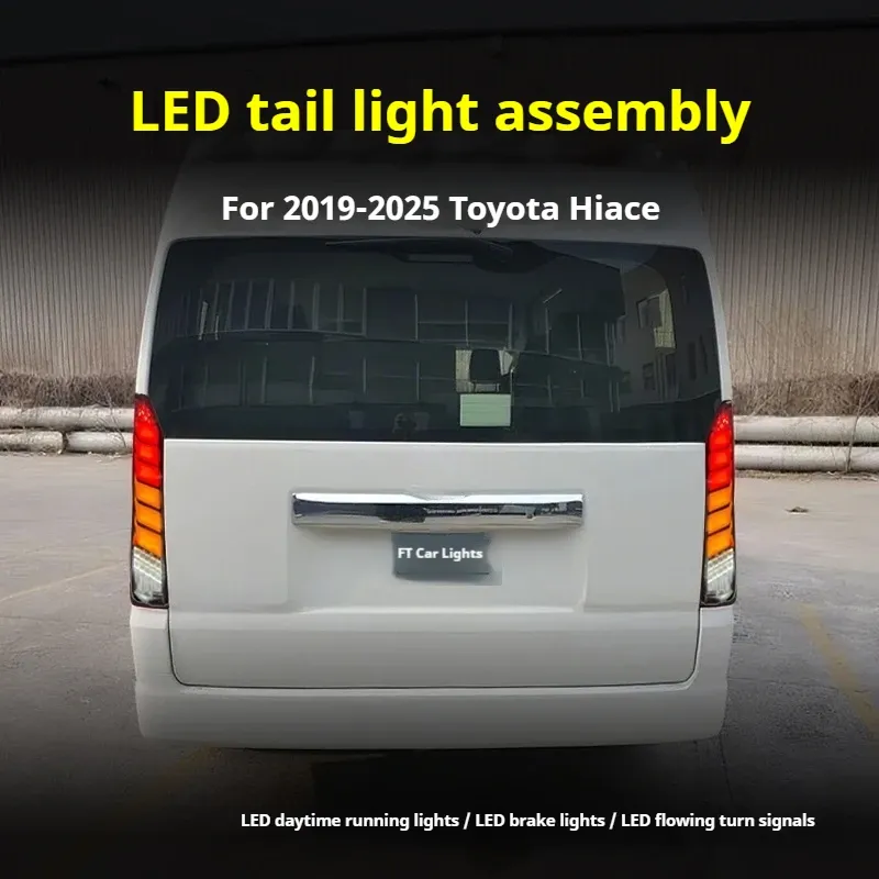 Задние LED-фонари динамический поворотник для Toyota Hiace (2019-2025), комплект, комплект, FT Carlight Carlight — фото 5