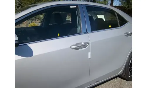 Накладки на молдинги окон из нержавеющей стали 4 шт для Toyota Corolla 2014-2019 | WS14112 — фото 1