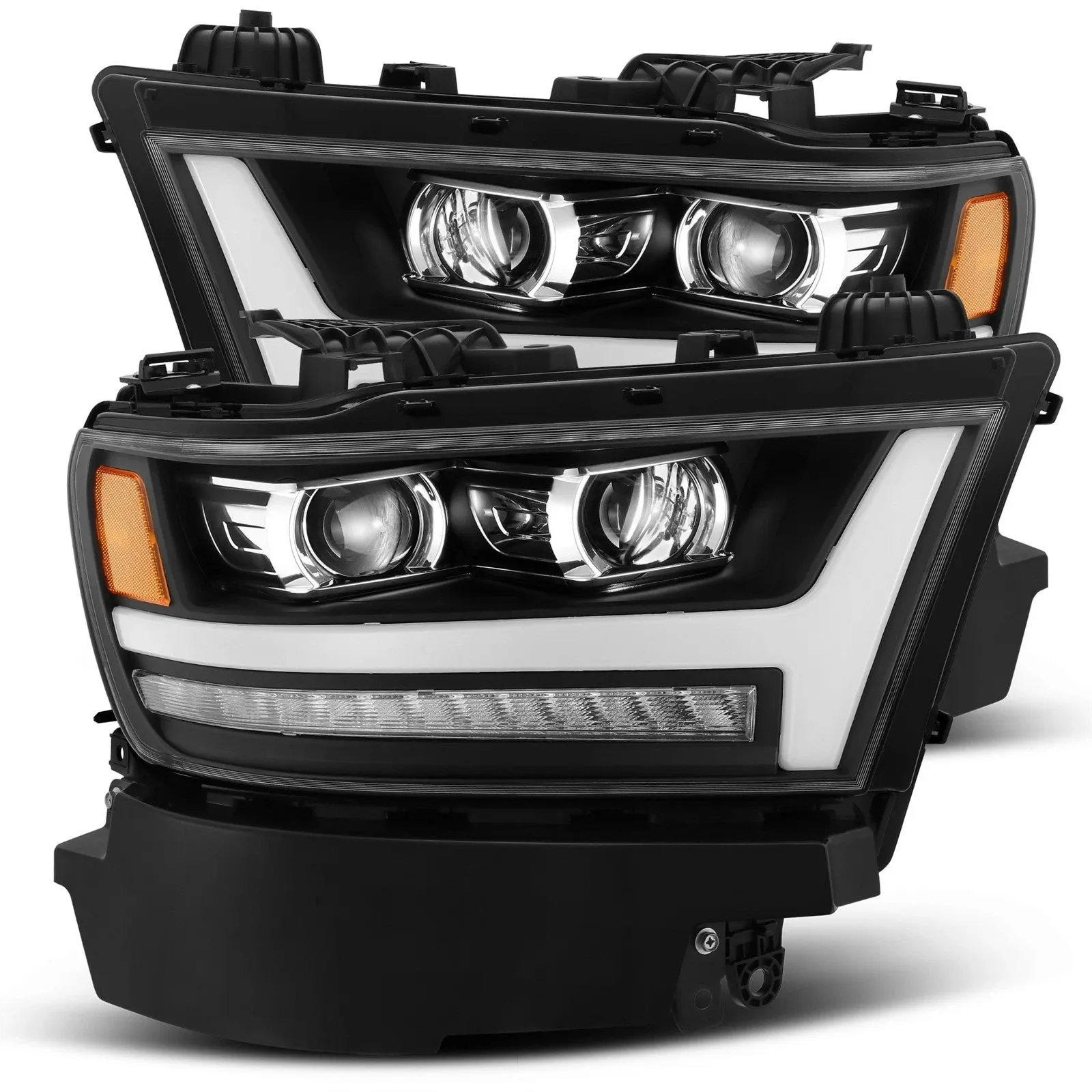 Фары Pro Black для Ram 1500 Tradesman & Big Horn 2019–2023, AlphaRex — фото 1
