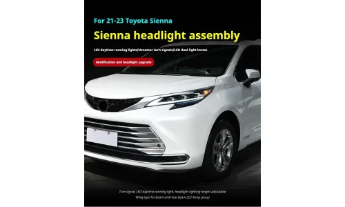 Фары передние LED с ходовыми огнями для Toyota Sienna (2021-2023), комплект, комплект, FT Carlight Carlight — фото 4