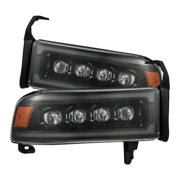Фары проекторные светодиодные Nova Alpha-Black для Dodge Ram 1500 1999–2001, AlphaRex — фото 1