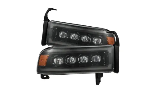 Фары проекторные светодиодные Nova Alpha-Black для Dodge Ram 1500 1999–2001, AlphaRex — фото 1