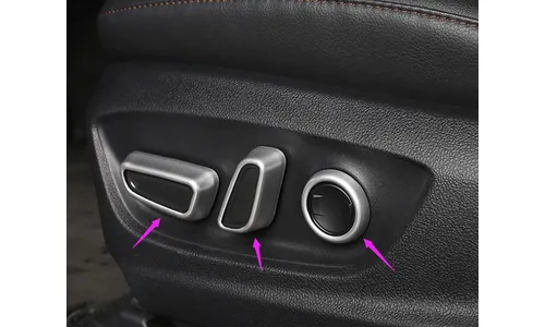Накладки на кнопки регулировки сидений Toyota Camry V70 2018-, обрамления, матовый хром — фото 2