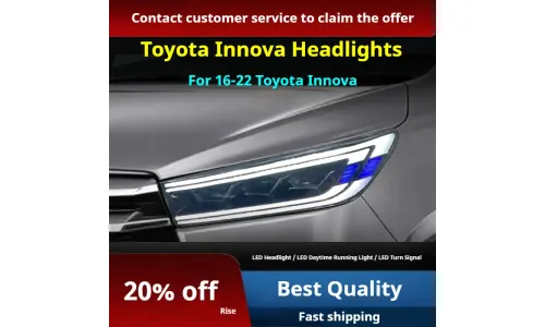 Фары передние LED с ходовыми огнями для Toyota Innova (2016-2022), комплект, комплект, FT Carlight Carlight — фото 2