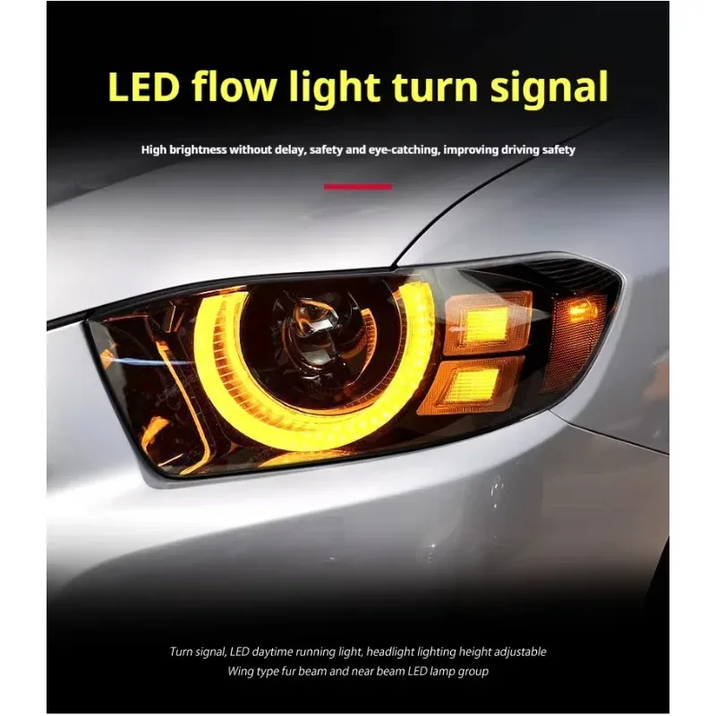 Фары передние LED с ходовыми огнями для Toyota Highlander (2007-2011), комплект, комплект, FT Carlight Carlight — фото 3