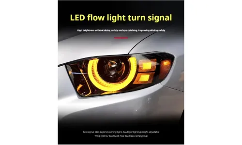 Фары передние LED с ходовыми огнями для Toyota Highlander (2007-2011), комплект, комплект, FT Carlight Carlight — фото 3
