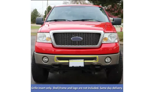 черная нижняя сетчатая Grille 2006 2007 2008 Ford F-150 Stainless Steel — фото 1