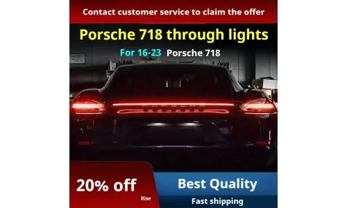 Задние LED-фонари динамический плавный свет сквозные для Porsche 718 (2016-2023), комплект, комплект, FT Carlight Carlight — фото 2