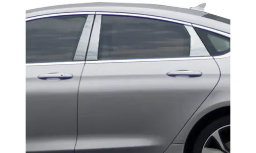 Накладки стоек дверей из нержавеющей стали 6 шт отделка окон QAA для Chrysler 200 2015-2017 — фото 1