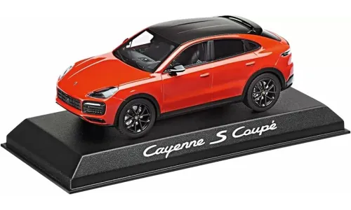 Модель автомобиля Porsche Cayenne S Coupe; Sports Package (E3), Lava Orange, оригинал — фото 1